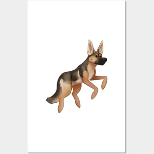 Cozy German Shepherd Posters and Art